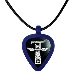 Guitar Pick - Pickbandz necklace Blue